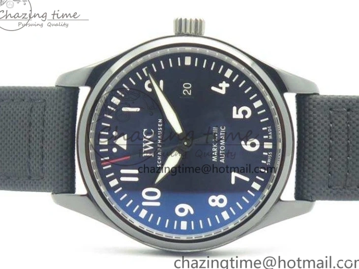 MIROTIME 1231 HighQuality Mark XVIII LAUREUS IW324703 Black Ceramic MKF Best Edition On Black Nylon Strap A 7218